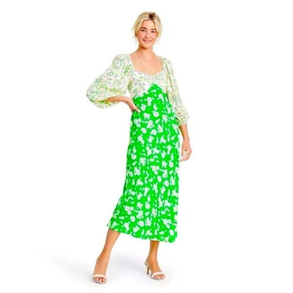 Target x RIXO Daisy Long Sleeve Swing Maxi Dress - Picture 1 of 11
